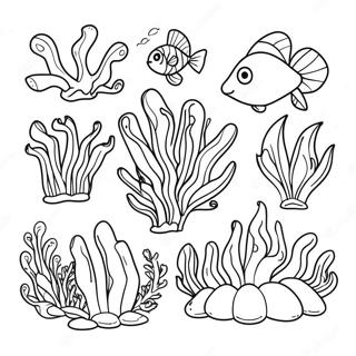 Page A Colorier De Plantes Oceaniques 66030-54543