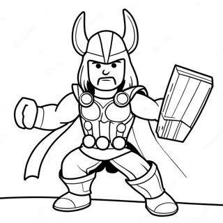 Page A Colorier De Thor En Bataille Epique 66061-54556