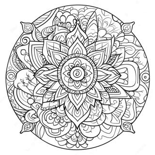 Page A Colorier Mandala Trippy Chakra 66070-54563