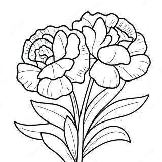 Page A Colorier De Beau Bouquet Doeillets 66171-54653