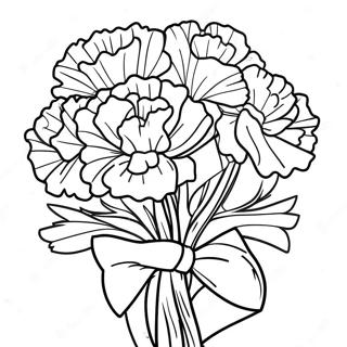 Page A Colorier De Beau Bouquet Doeillets 66171-54654