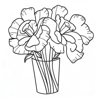 Page A Colorier De Beau Bouquet Doeillets 66171-54655