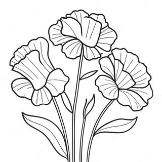 Page A Colorier De Beau Bouquet Doeillets 66171-54656