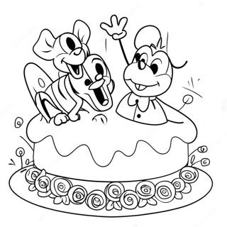 Page A Colorier Joyeux Anniversaire Disney 66250-54723