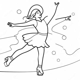 Page A Colorier De Patineuse Sur Glace Gracieuse 6625-5390