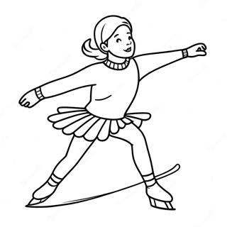 Page A Colorier De Patineuse Sur Glace Gracieuse 6625-5391