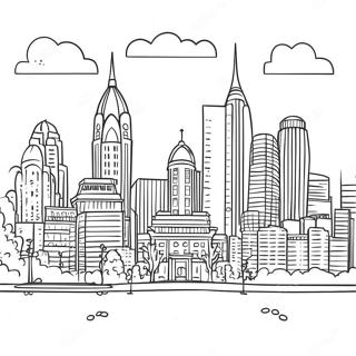 Page A Colorier Skyline De Philadelphie 66310-54766