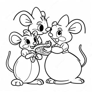 Page A Colorier Les Souris Charmantes Aidant Cendrillon 66321-54787