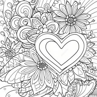 Page A Colorier Vous Etes Aime Avec Coeur 66351-54800