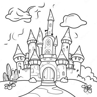 Page A Colorier Chateau Magique Du Pays Des Fees 66371-54814