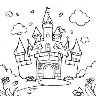 Page A Colorier Chateau Magique Du Pays Des Fees 66371-54815