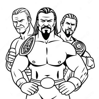 Page A Colorier Superstars De La Wwe En Action 66411-54850