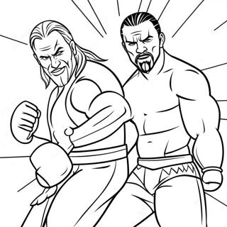 Page A Colorier Superstars De La Wwe En Action 66411-54851