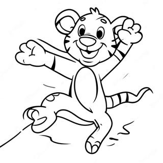 Page A Colorier Tigger Heureux En Train De Sauter 6645-5405