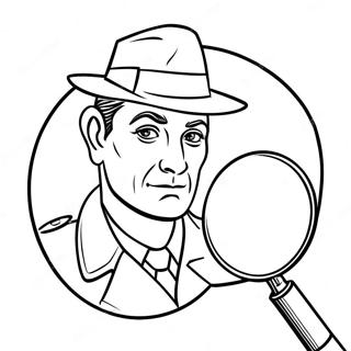 Page A Colorier De Detective Avec Loupe 66471-54889