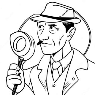 Page A Colorier De Detective Avec Loupe 66471-54890