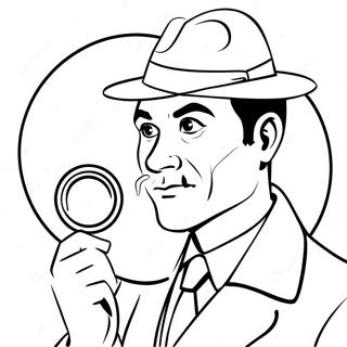 Page A Colorier De Detective Avec Loupe 66471-54891