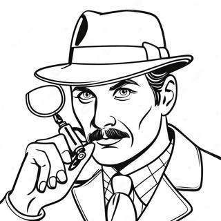 Page A Colorier De Detective Avec Loupe 66471-54892