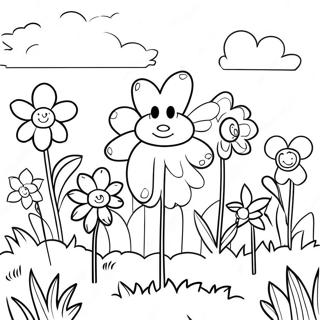 Page A Colorier Jardin De Fleurs De Printemps 6654-5412