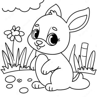 Page A Colorier Bebe Animaux Mignons Au Printemps 6655-5414