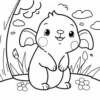 Page A Colorier Bebe Animaux Mignons Au Printemps 6655-5415