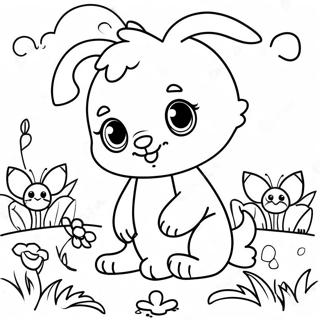 Page A Colorier Bebe Animaux Mignons Au Printemps 6655-5416