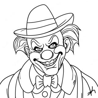 Clown Effrayant De Gangster Pages À Colorier