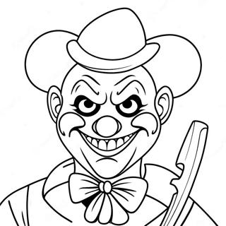 Page A Colorier De Clown Gangster Etrange Avec Un Couteau 66601-54999