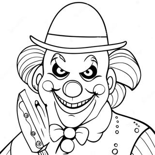 Page A Colorier De Clown Gangster Etrange Avec Un Couteau 66601-55000