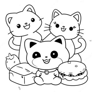 Page A Colorier Chococat Avec Des Amis 6665-5421