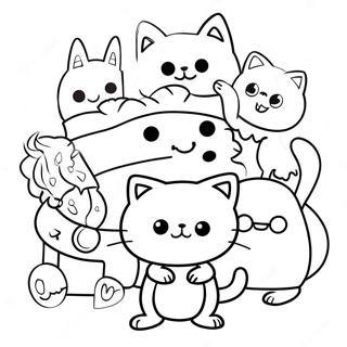 Page A Colorier Chococat Avec Des Amis 6665-5422