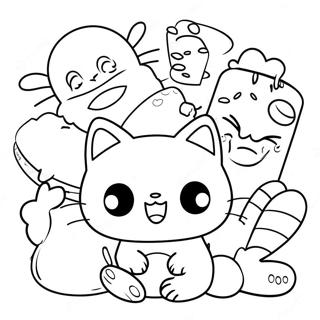 Page A Colorier Chococat Avec Des Amis 6665-5423