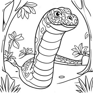 Page A Colorier Titanoboa Dans La Jungle 66671-55050