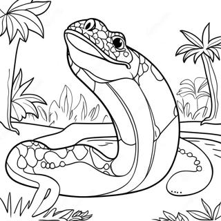 Page A Colorier Titanoboa Dans La Jungle 66671-55051