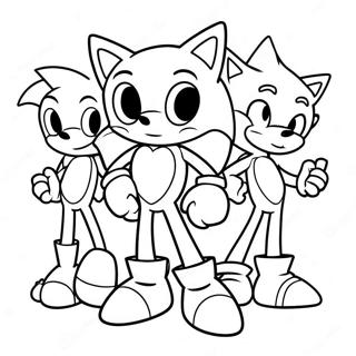 Page A Colorier De Sonic Et Ses Amis Pour La Saint Valentin 66761-55133