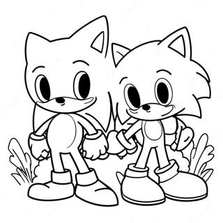 Page A Colorier De Sonic Et Ses Amis Pour La Saint Valentin 66761-55134