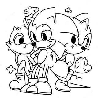 Page A Colorier De Sonic Et Ses Amis Pour La Saint Valentin 66761-55135