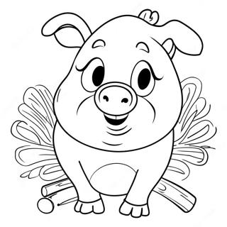 Porky Le Cochon Pages À Colorier