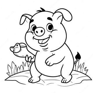 Page A Colorier De Porky Le Cochon 66830-55180