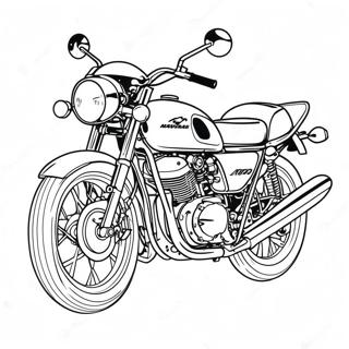 Page A Colorier De Moto Kawasaki Classique 66851-55194