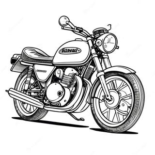 Page A Colorier De Moto Kawasaki Classique 66851-55195