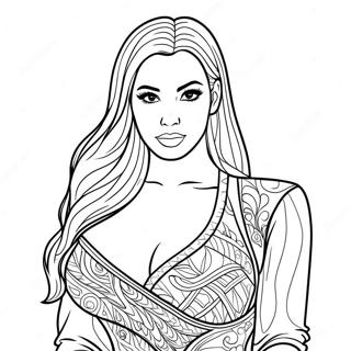 Page A Colorier Kim Kardashian En Tenue Glamour 66901-55244