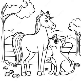 Page A Colorier Cheval Et Chien 66971-55266