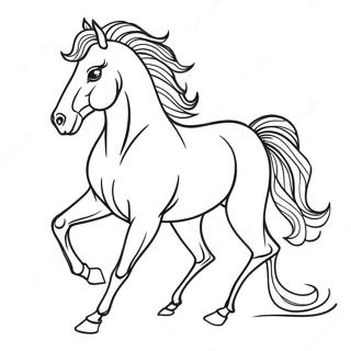 Page A Colorier Cheval Majestueux Galopant 66972-55275