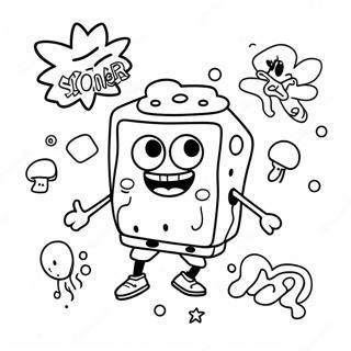 Page A Colorier Spongebob Stoner 66981-55286