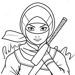 Fille Ninja Pages À Colorier