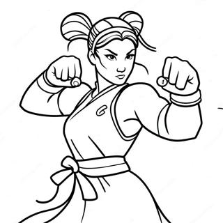 Page A Colorier Chun Li En Position De Combat 67102-55374