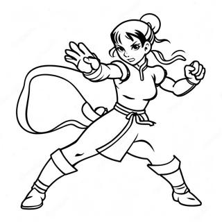 Page A Colorier Chun Li En Position De Combat 67102-55375