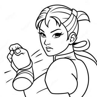 Page A Colorier Chun Li En Position De Combat 67102-55376