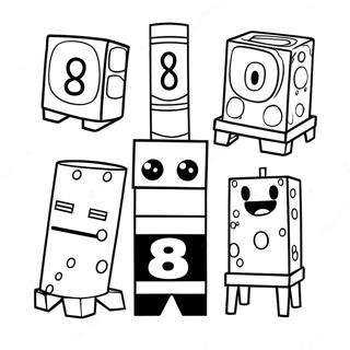 Page A Colorier Numberblocks 8 67162-55420